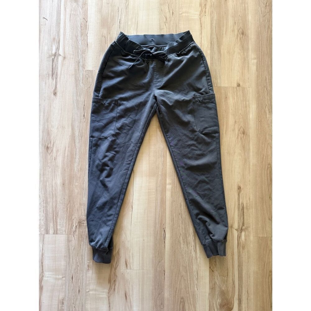 Mandala slate grey jogger scrub pants